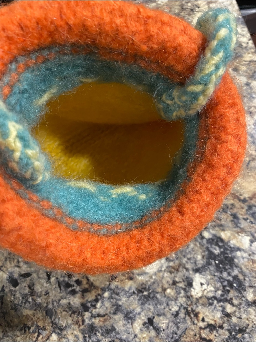Handmade Crochet Granny Shoulder Bag Yellow Blue Orange Boho Cottagecore - Picture 6 of 6
